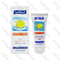 لوسیون ضد آفتاب صورت و بدن اطفال SPF40 ایروکس 60 گرمی