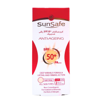 کرم ضد آفتاب +spf50 رنگی ضد چروک آنتی ایجینگ سان سیف