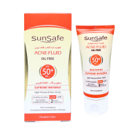 فلوئید ضد آفتاب فاقد چربی +spf50 سان سیف 50 میلی لیتر