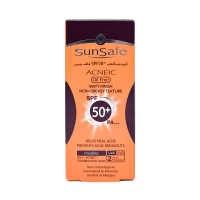 خرید کرم ضد آفتاب spf50 فاقد چربی سان سیف 50 گرم