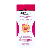 خرید کرم ضد آفتاب و ضد چروک spf50 رنگی سان سیف 50 گرم