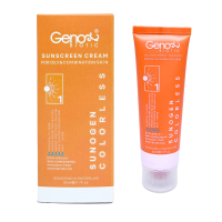 کرم ضد آفتاب پوست چرب و مختلط بی رنگ SPF50 ژنوبایوتیک 50 میلی لیتر