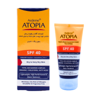 کرم ضد آفتاب رطوبت رسان SPF40 بدون رنگ آتوپیا آردن 50 گرم