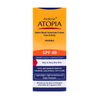 فروش کرم ضد آفتاب رطوبت رسان SPF40 بدون رنگ آتوپیا آردن 50 گرم