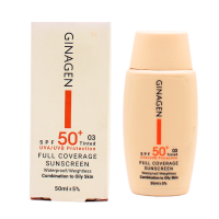 کرم ضد آفتاب رنگی پوست چرب SPF50 ژیناژن 50 میلی لیتر